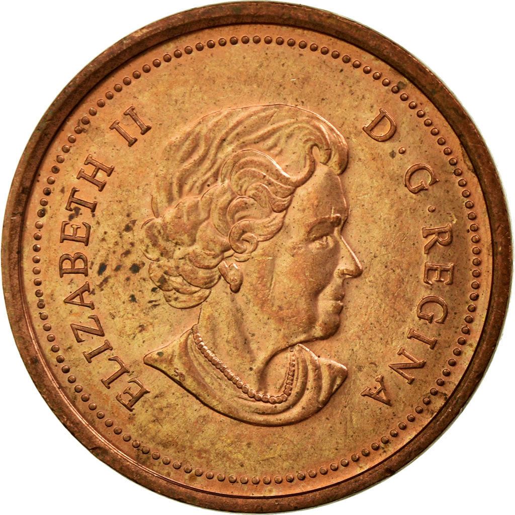 Canada | 1 Cent Coin | Copper plated zinc | 4th portrait; non-magnetic | KM:490 | 2003-2012