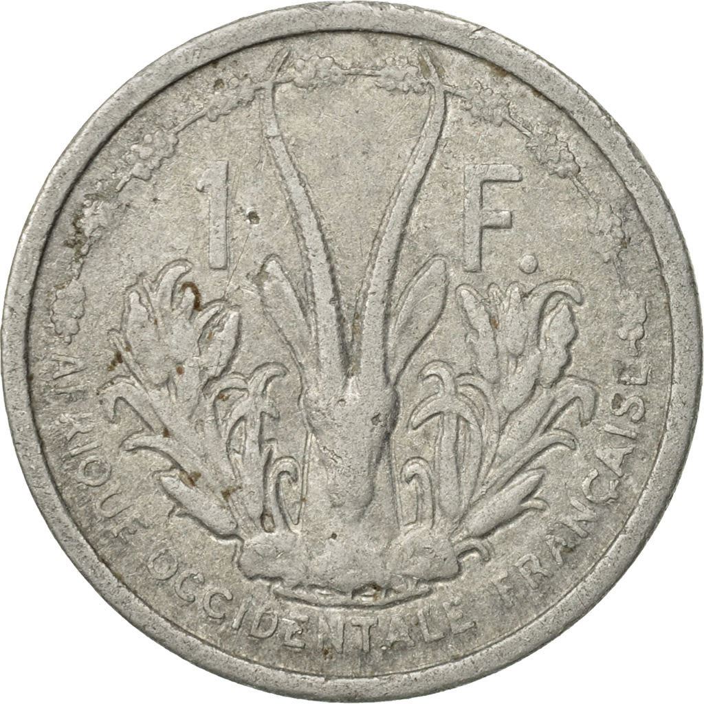 French West Africa | 1 Franc Coin | Marianne | Gazelle | Maize | Km:3 | 1948 - 1955