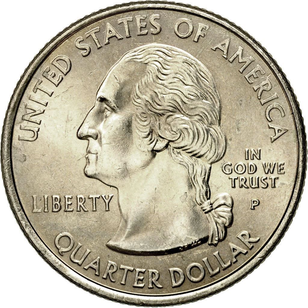 United States | 1/4 Dollar Coin | Alaska | Km:424 | 2008