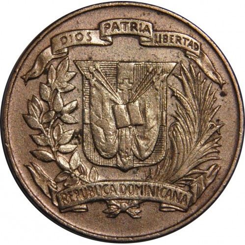 Dominican Republic 1 Centavo Coin | Liberty | KM17 | 1937 - 1961