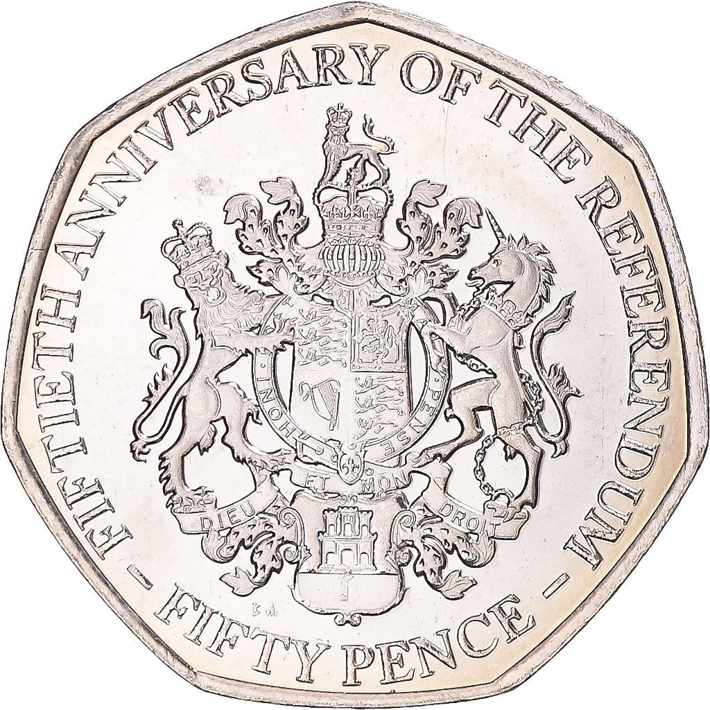 Gibraltar | 50 Pence Coin | Referendum | Km:1589 | 2017