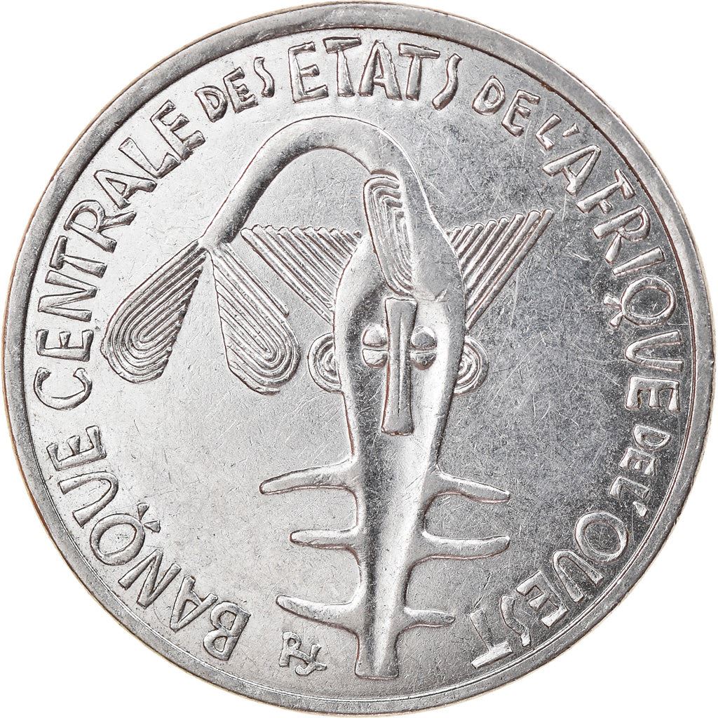 Western African States | 100 Francs Cfa Coin | Emblem of Central Bank | Flowers | Km:19 | 2006 - 2024