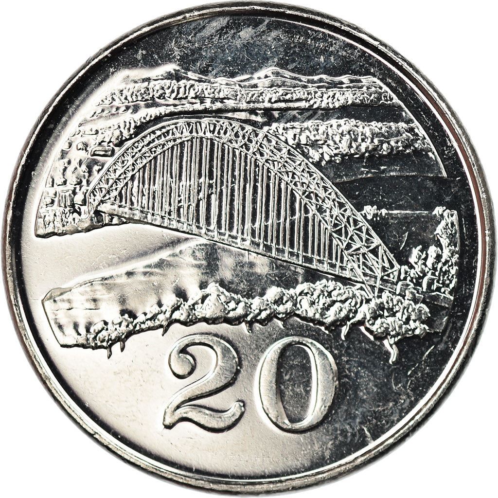 Zimbabwe | 20 Cents Coin | Birchenough bridge | Km:4A | 2001 - 2003