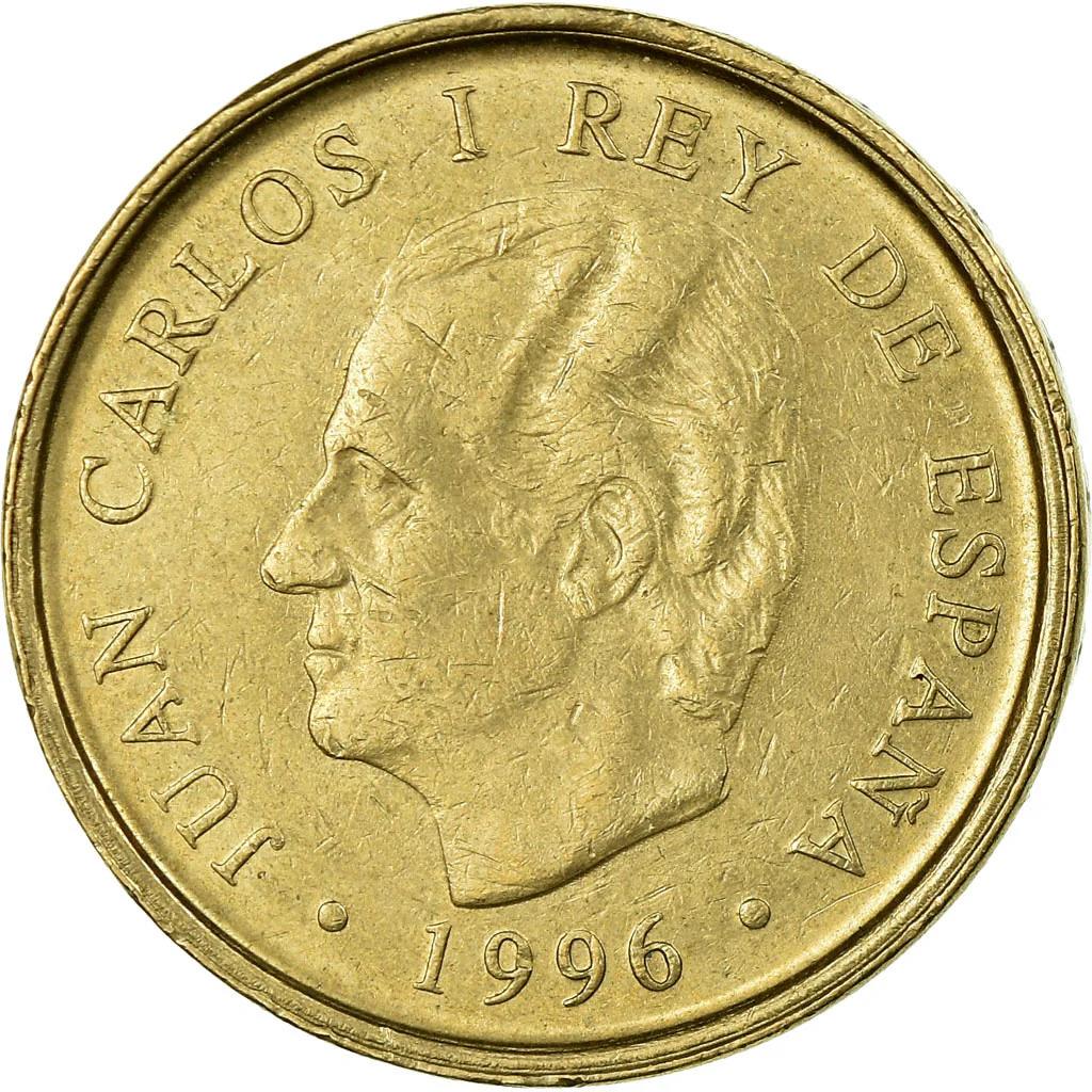 Spain 100 Pesetas - Juan Carlos I National Library Coin KM964 1996