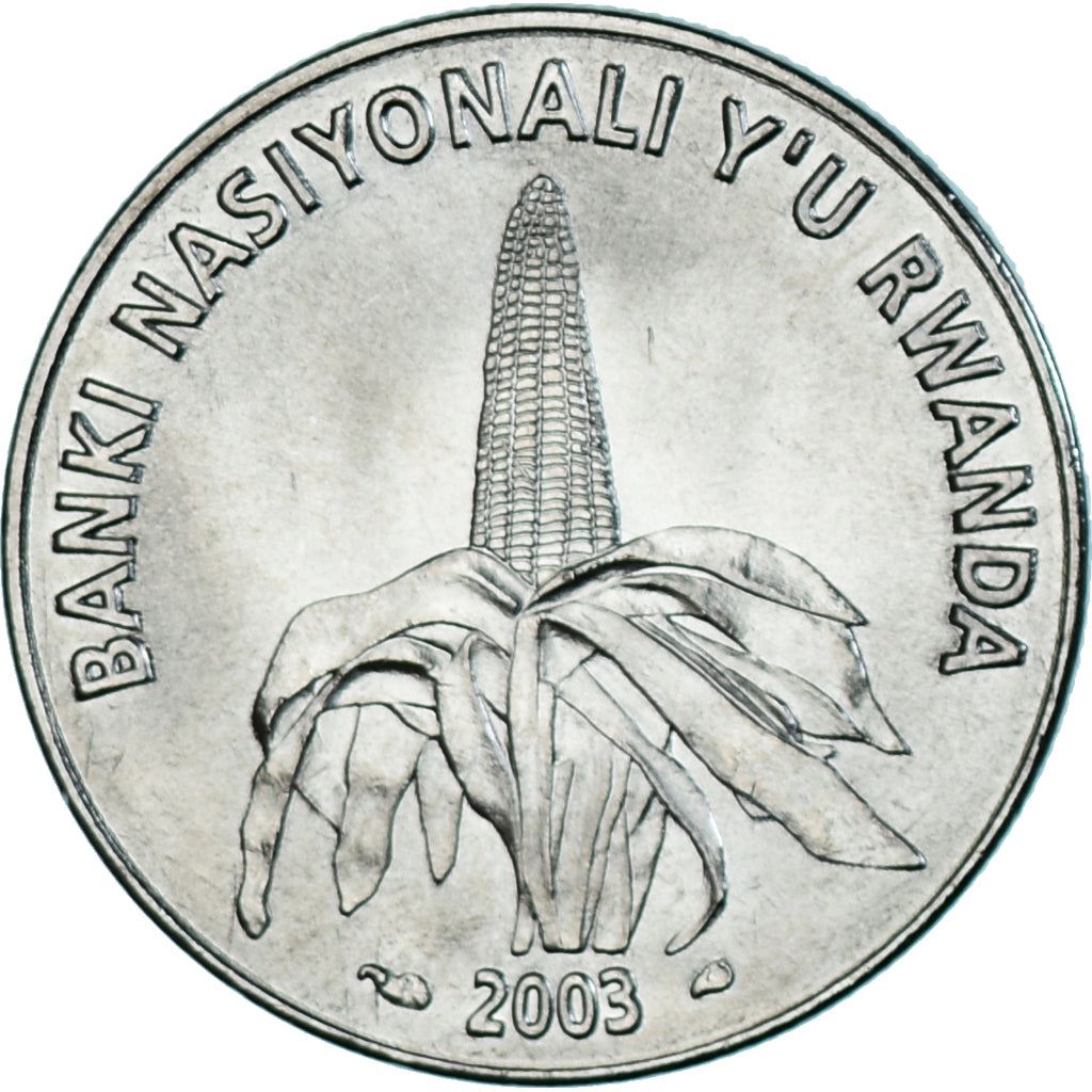 Rwanda | 50 Amafaranga Coin | Maize | Km:26 | 2003