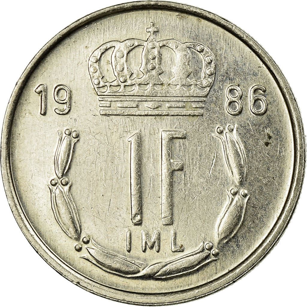 Luxembourg | 1 Franc Coin | Grand Duke Jean | Copper-nickel | KM:59 | 1986-1987
