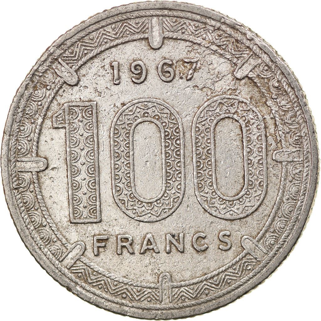 Central African States | 100 Francs Cfa Coin | Antelope | Km:5 | 1966 - 1968