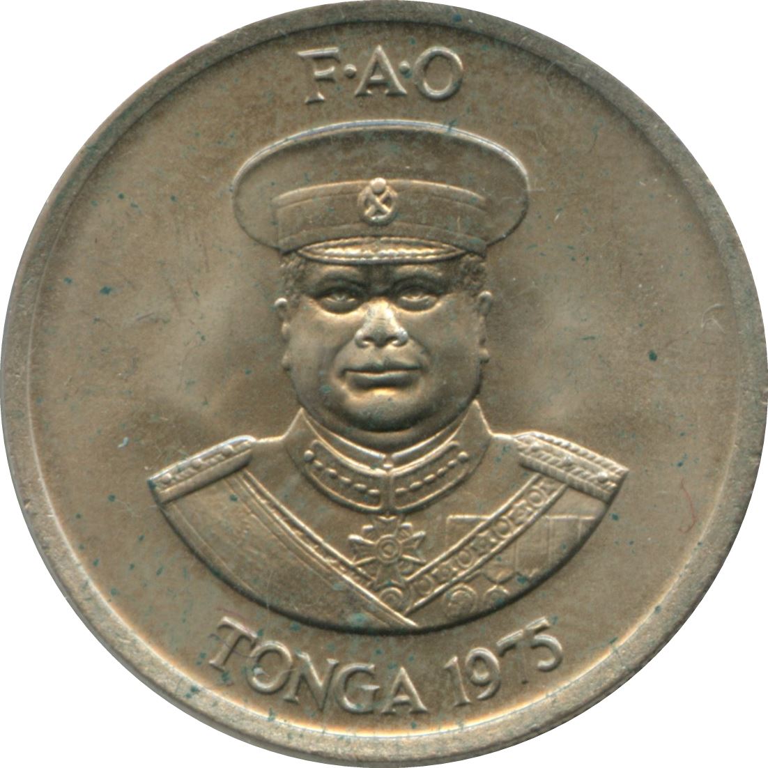 Tonga | Moneta da 10 Seniti | Re Tupou IV | Mucche | FAO | KM:45 | 1975 - 1979