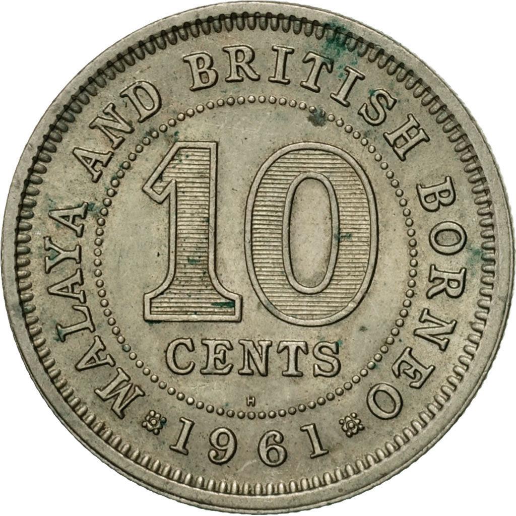 Malaya and British Borneo | 10 Cents Coin | Elizabeth II | Km:2 | 1953 - 1961