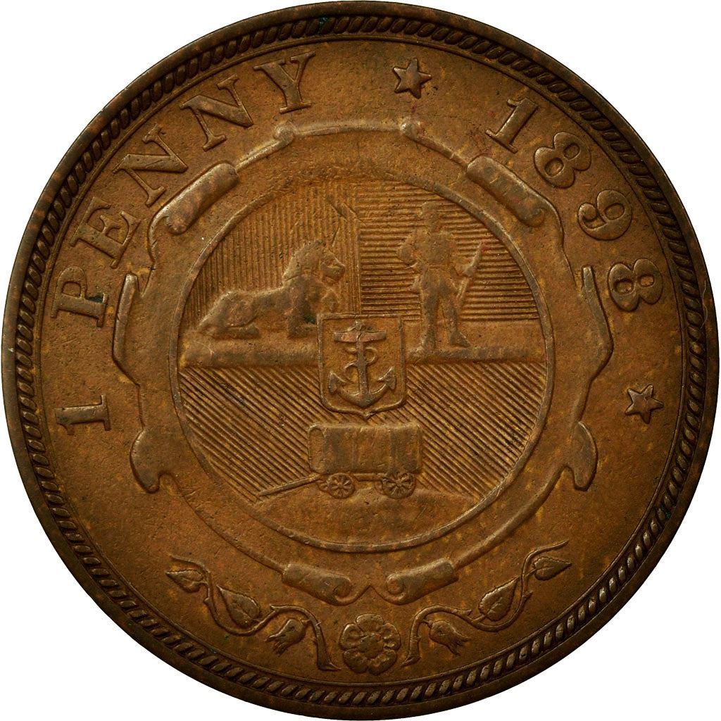 South African Republic | 1 Penny Coin | Lion | Marksman | Anchor | Wagon | Johannes Paulus Kruger | Km:2 | 1892 - 1898