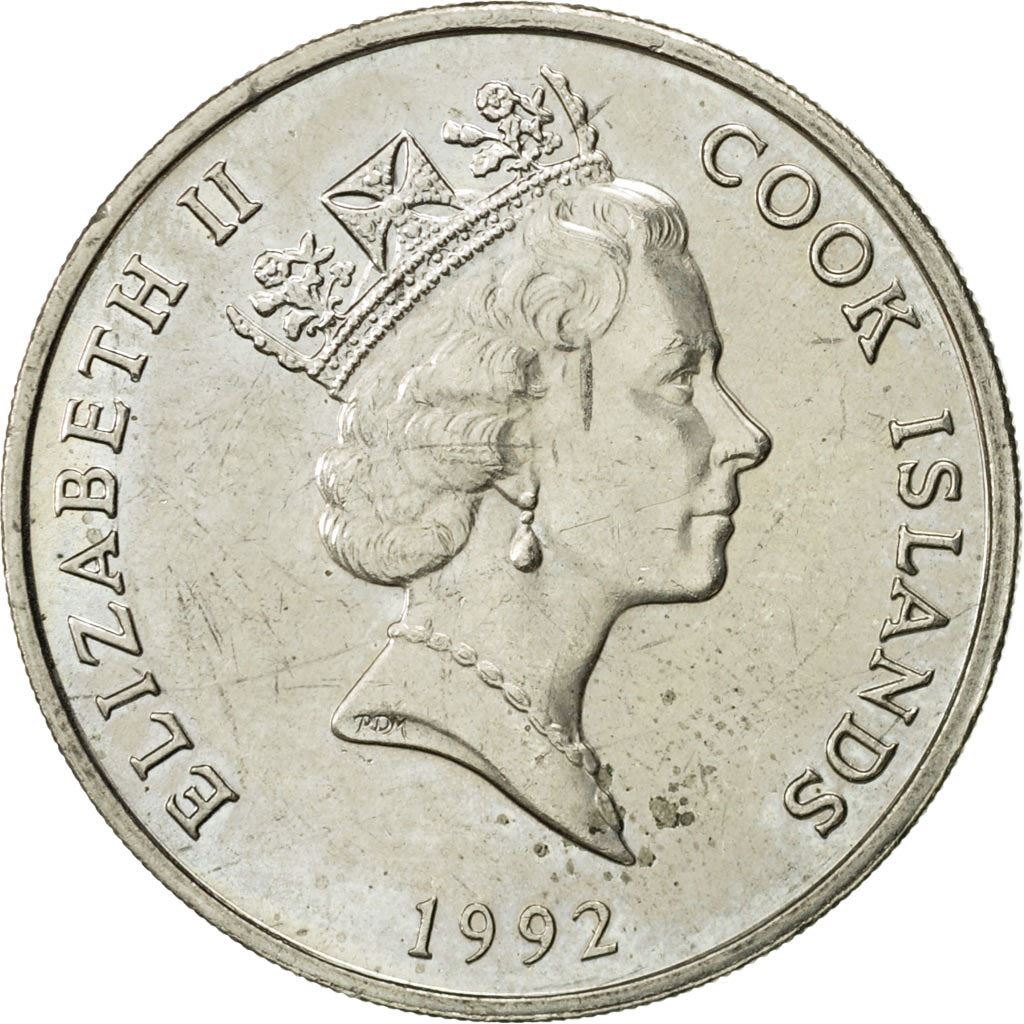 Cook Islands | 20 Cents Coin | Elizabeth II | Fairy Tern Bird | Km:35 | 1987 - 1994