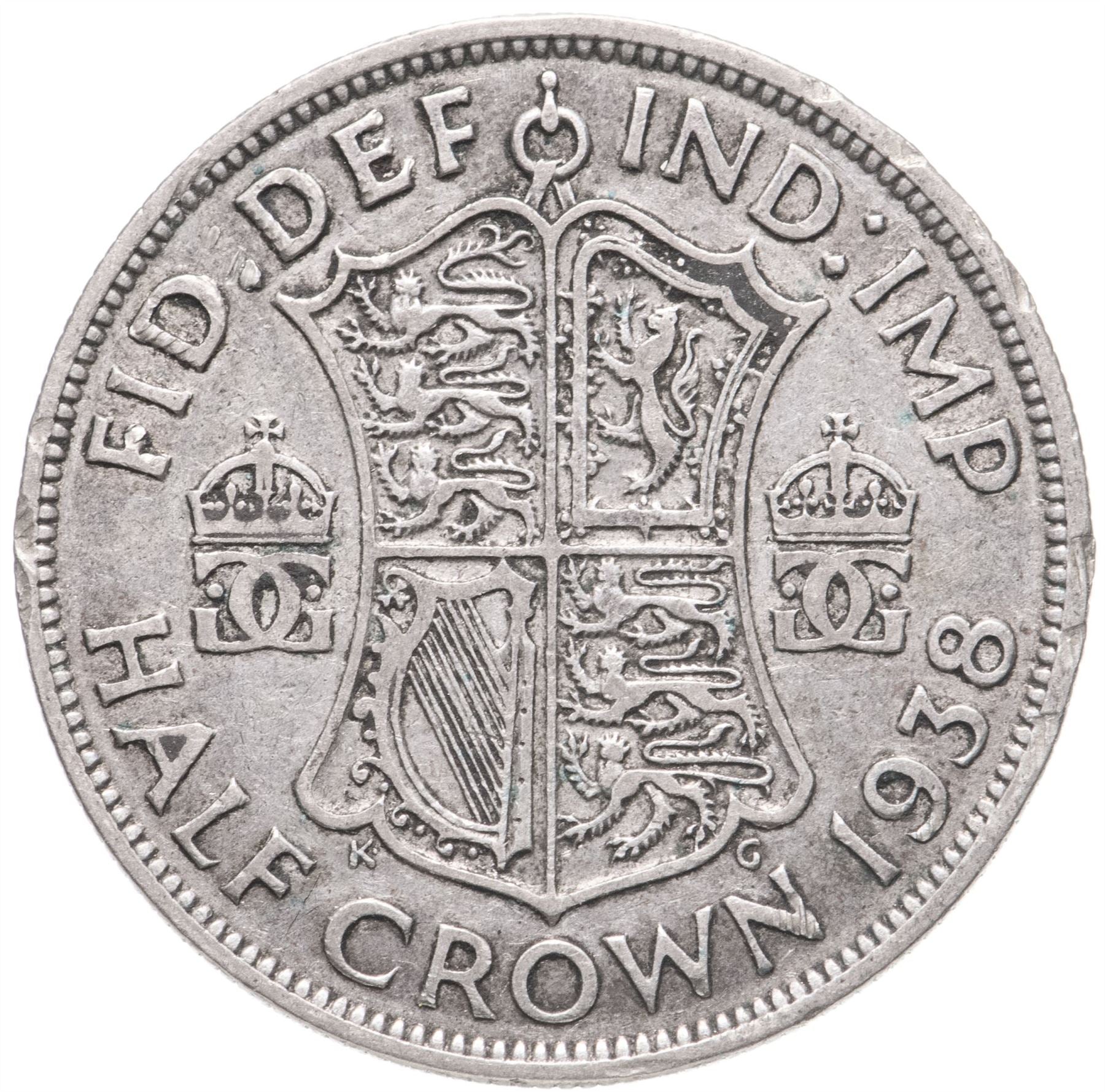 United Kingdom | 1/2 Crown Coin | George VI | KM:856 | 1937 - 1946