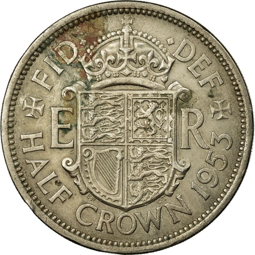 United Kingdom | 1/2 Crown Coin | Elizabeth II | Km:893 | 1953