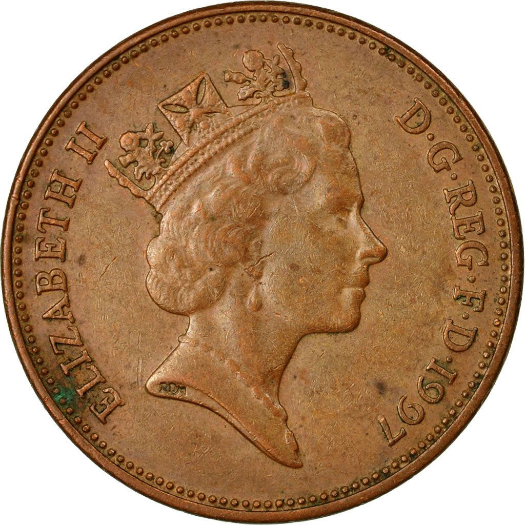 United Kingdom | 2 Pence Coin | Elizabeth II | Km:936A | 1992 - 1997