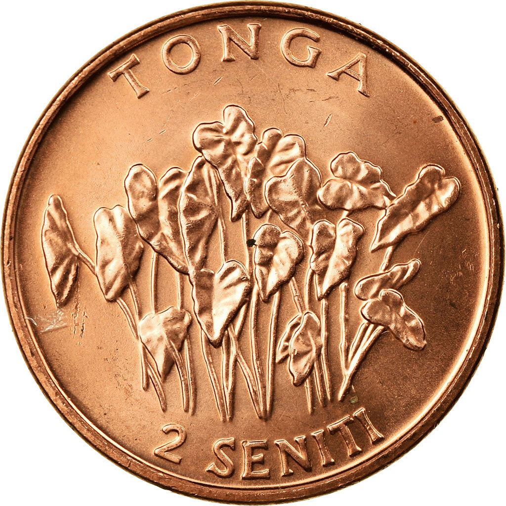 Tonga | 2 Seniti Coin | Taro Plant | FAO | Km:67A | 2002 - 2005