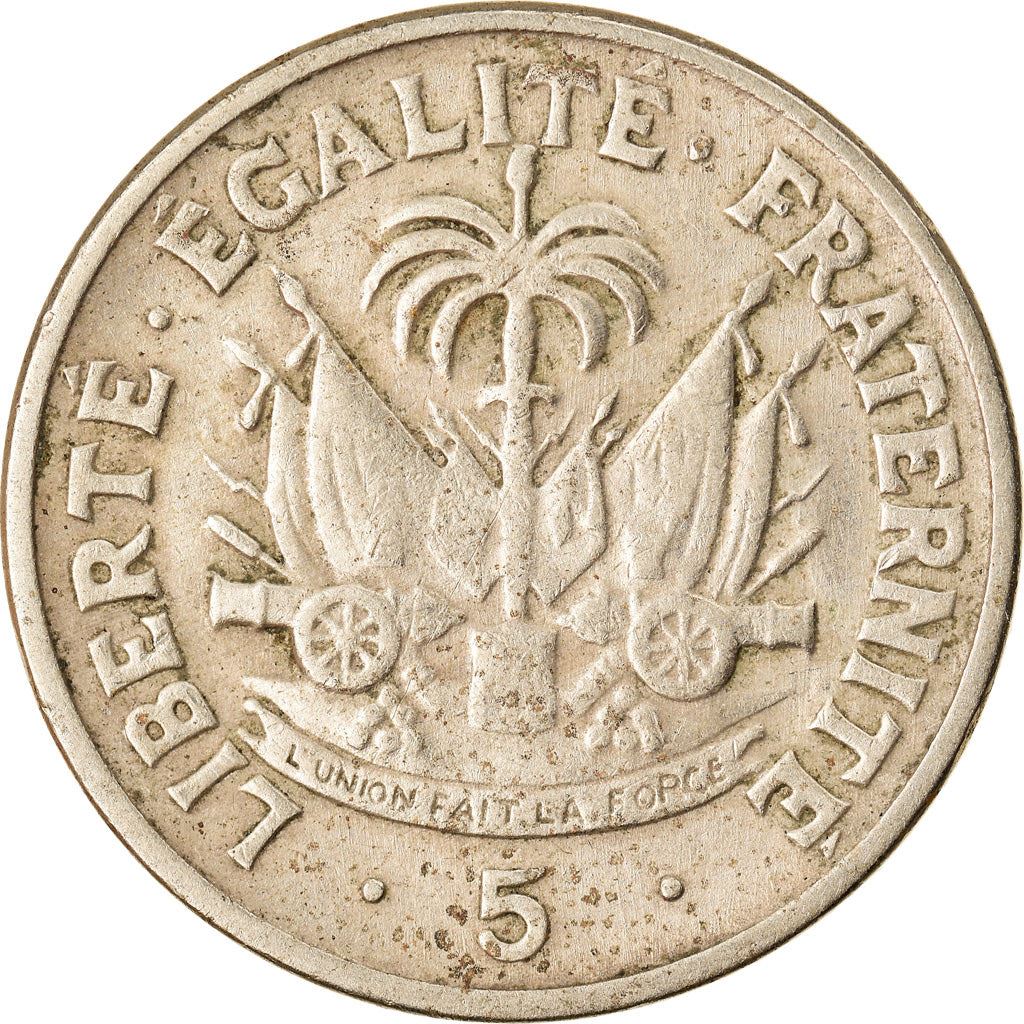 Haiti | 5 Centimes Coin | Francois Duvalier | Cannon | Km:62 | 1958 - 1970