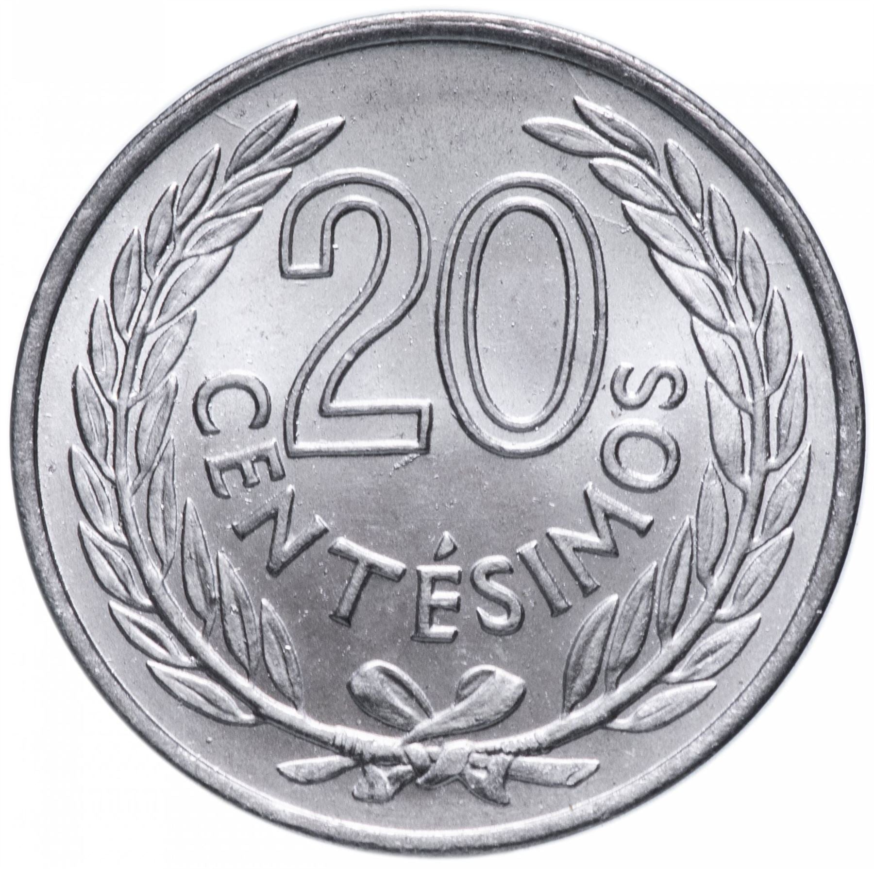 Uruguay | 20 Centesimos Coin | Jose Gervasio Artigas | KM44 | 1965