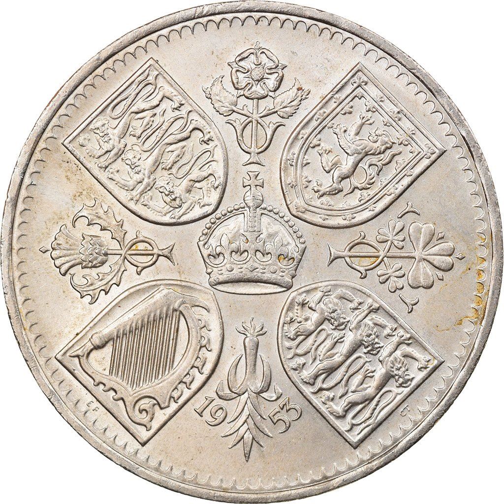 United Kingdom | 5 Shillings Coin | Coronation | KM:894 | 1953