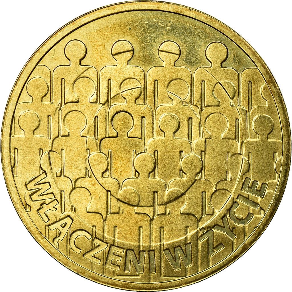 폴란드 | 2 즐로티 동전 | 노르딕 골드 | 폴란드 정신장애인 협회 50주년 기념 | Y:876 | 2013년