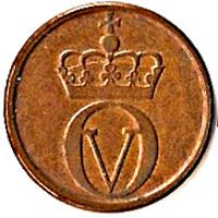 Norway | 2 Ore Coin | Crown | Monogram | Black Grouse Bird | Km:404 | 1958