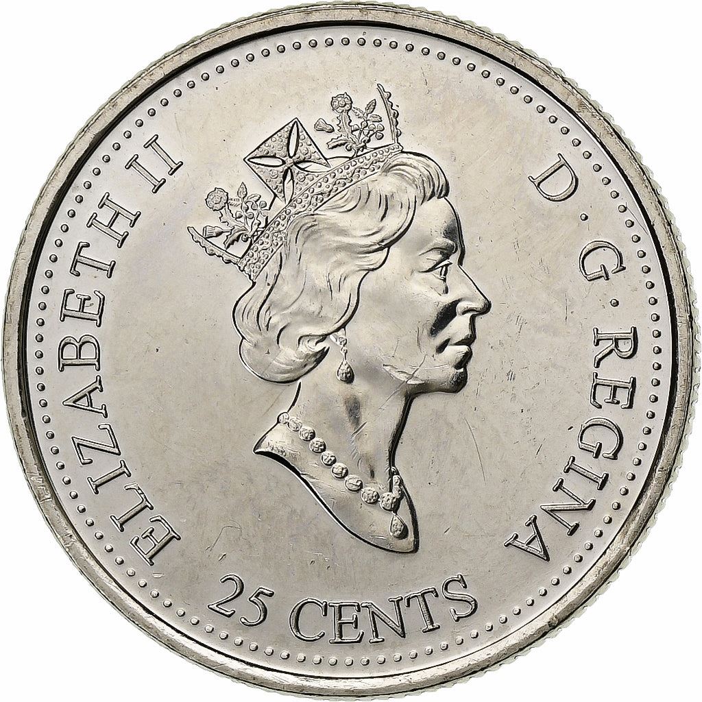Canada | 25 Cents Coin | Etched in Stone | Nickel | KM:343 | 1999