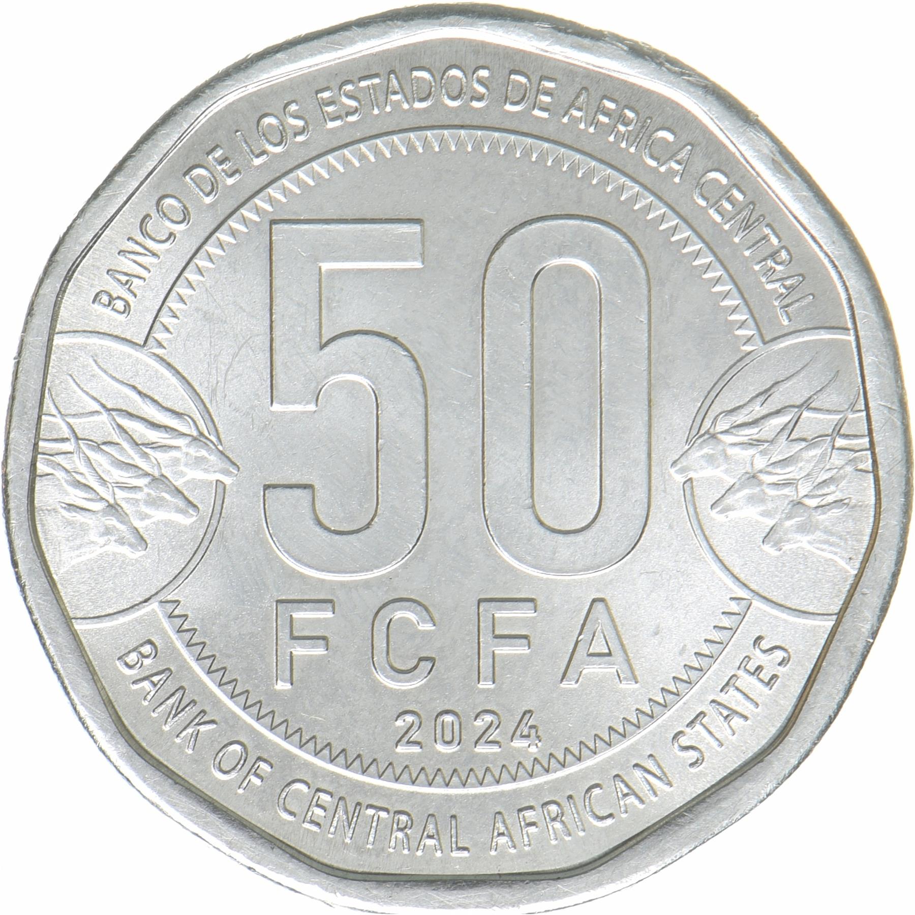 Centralafrikanske stater | 50 CFA-franc-mønt | Afrikansk landskab | 2024