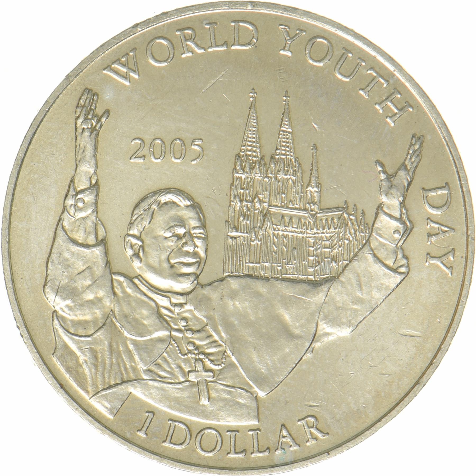Liberia | 1 Dollar Coin | Pope Benedict XVI | KM:1721 | 2005
