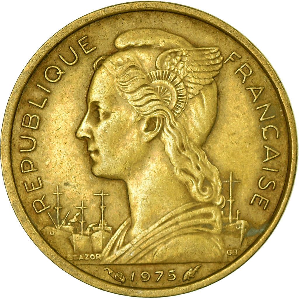 Afars and Issas | 10 Francs Coin | Marianne | Dhow | Ocean Liner | Km:17 | 1969 - 1975
