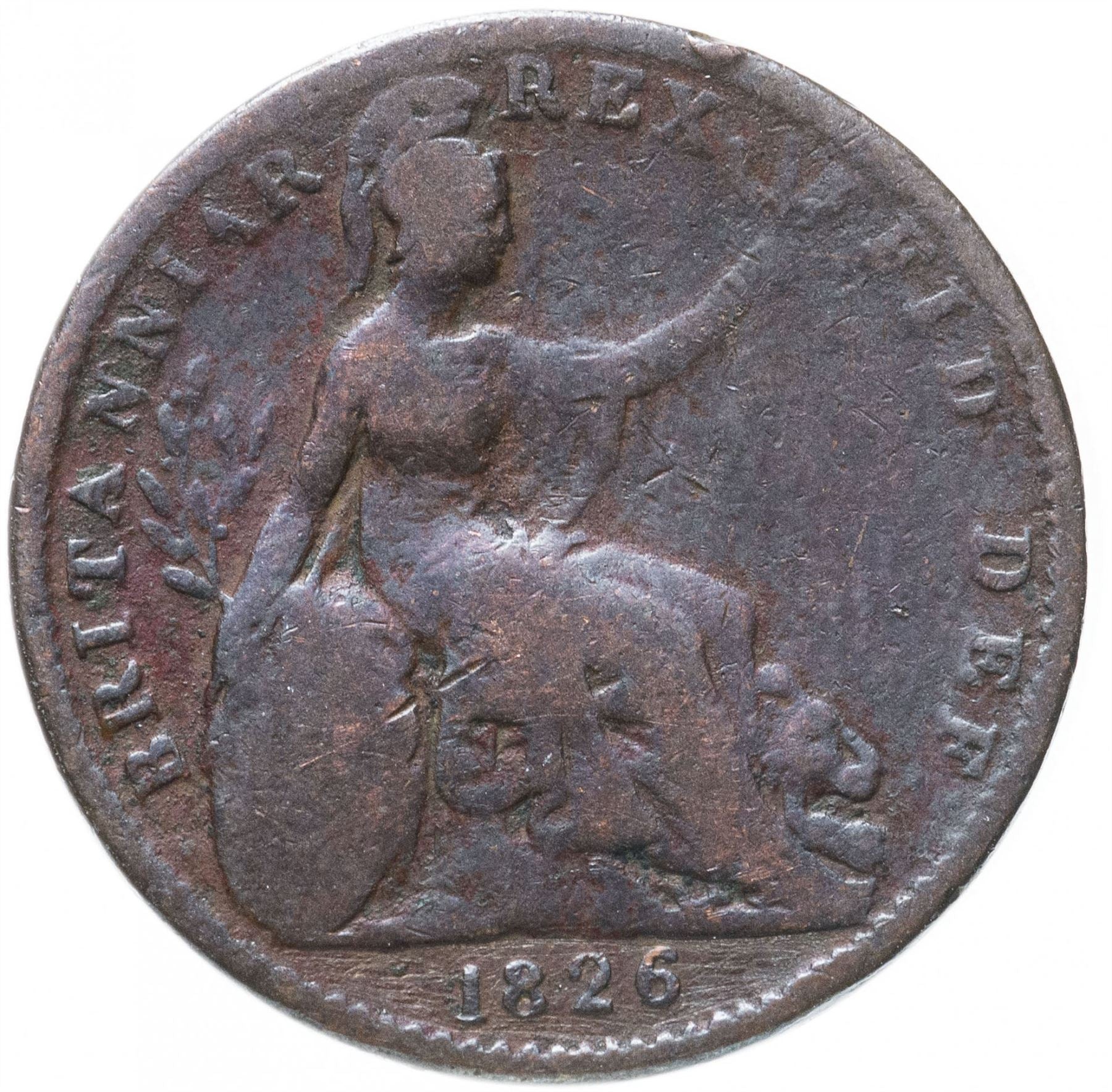 United Kingdom 1 Farthing Coin | George IV 1st issue | 1821 - 1826