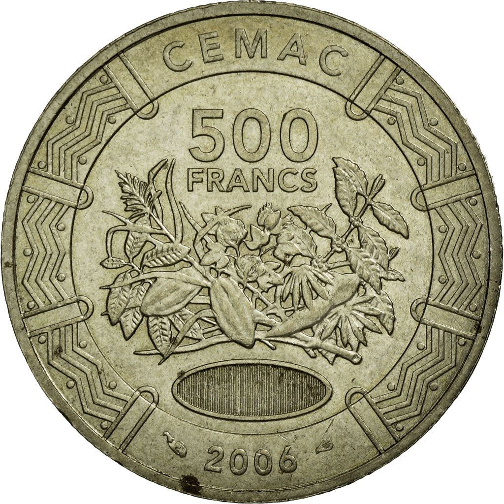 Central African States | 500 Francs Cfa Coin | Plants | Km:22 | 2006