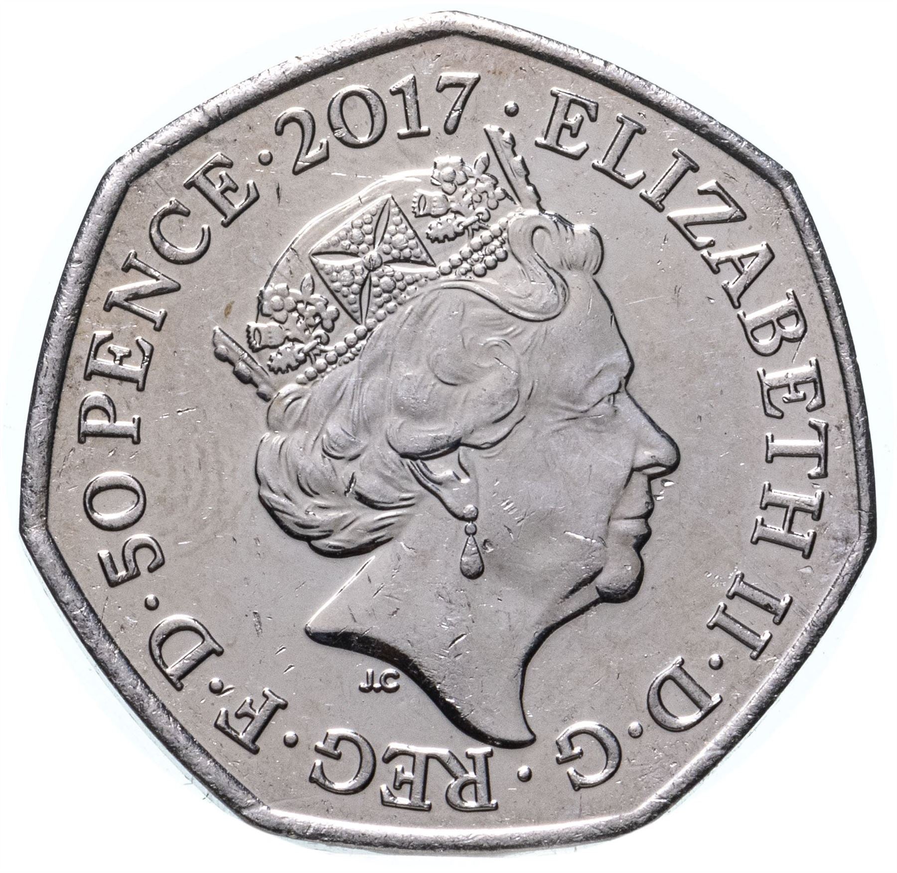 United Kingdom | 50 Pence Coin | Peter Rabbit | KM:1433 | 2017