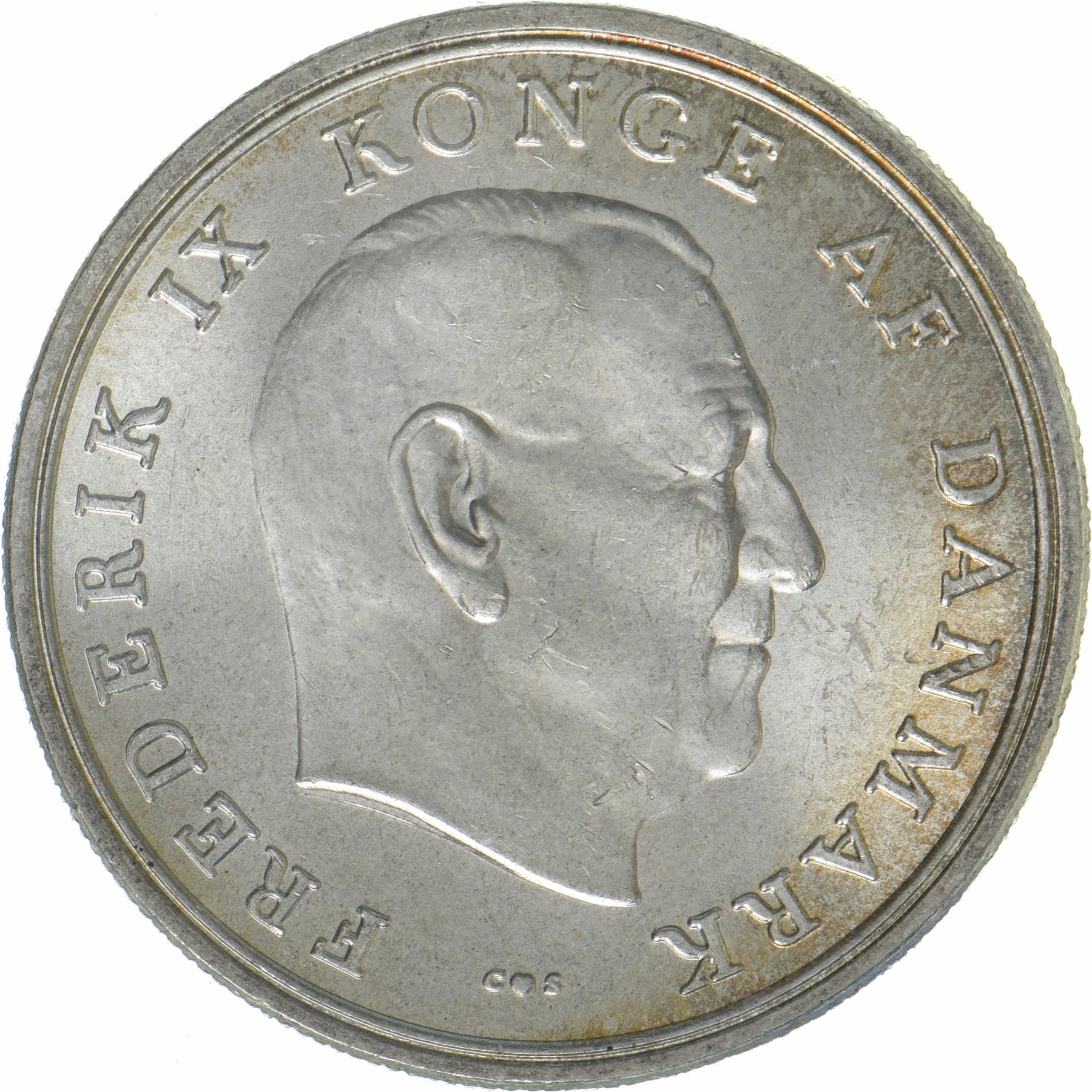 Denmark | 5 Kroner Coin | Silver | Wedding of Princess Anne Marie | KM:854 | 1964