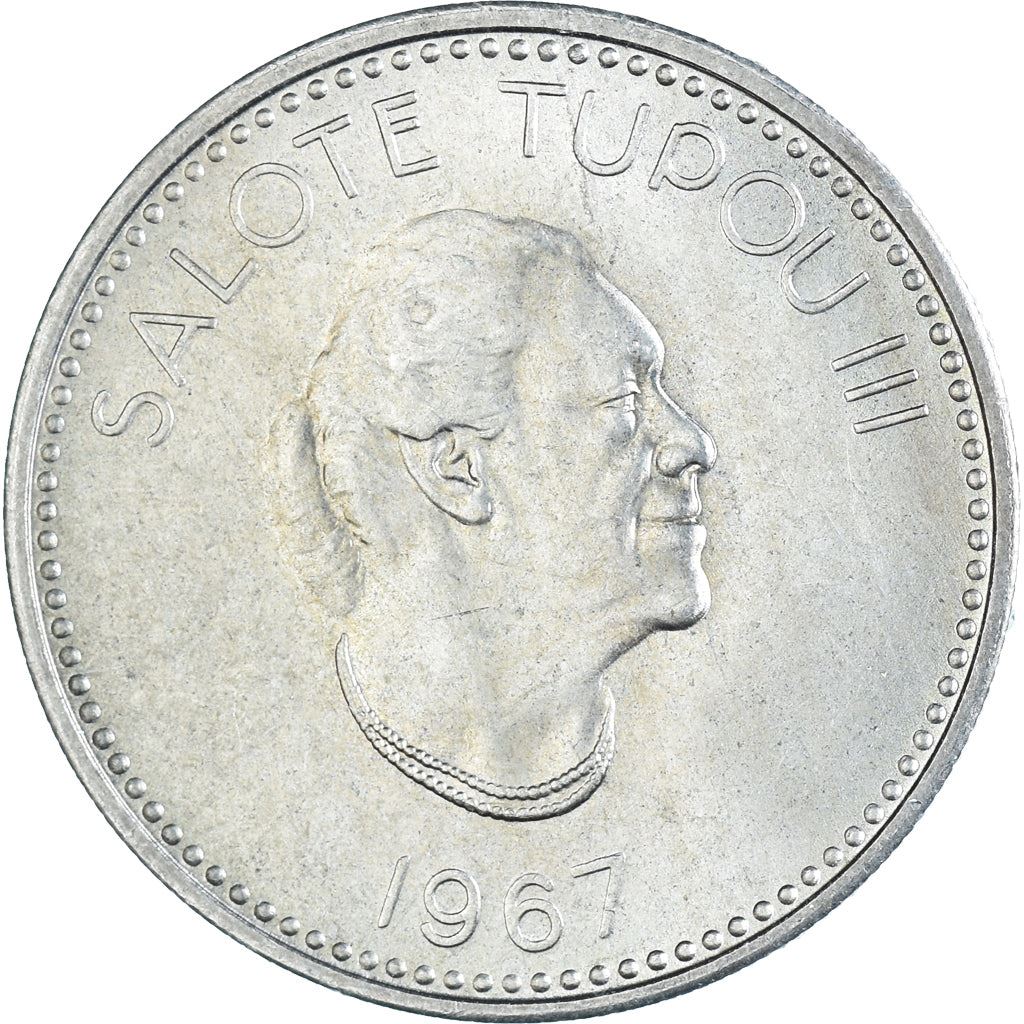 Tonga | 10 seniti moneta | Karalienė Tupou III | Šaka | Km:7 | 1967