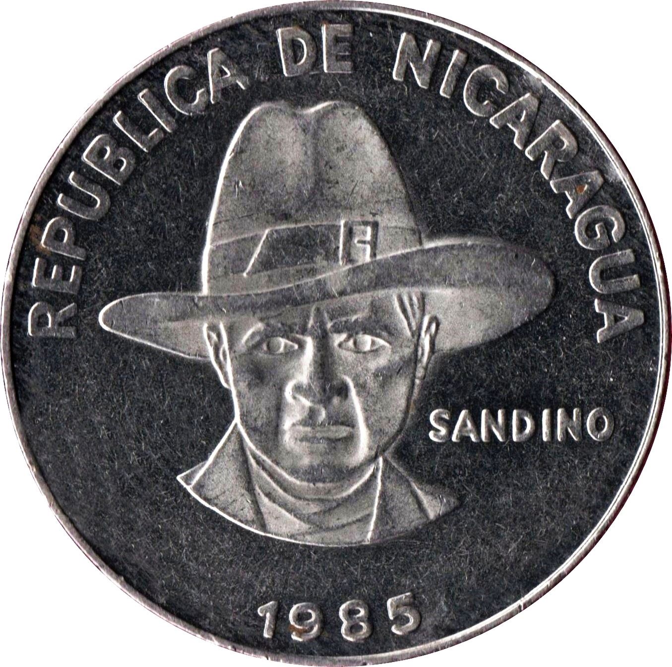 Nicaragua Coin Nicaraguan 1 Cordoba | Augusto Nicolas Sandino | KM43a | 1984 - 1985