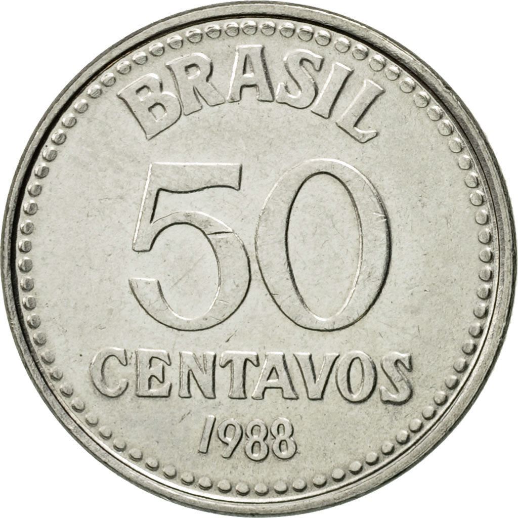 Brazil | 50 Centavos Coin | Star | Km:604 | 1986 - 1988