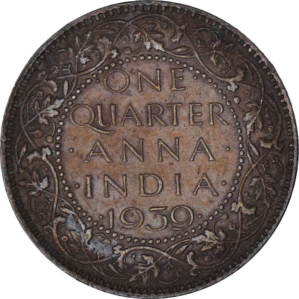 India - British | 1/4 Anna Coin | King George VI | Km:530 | 1938 - 1940