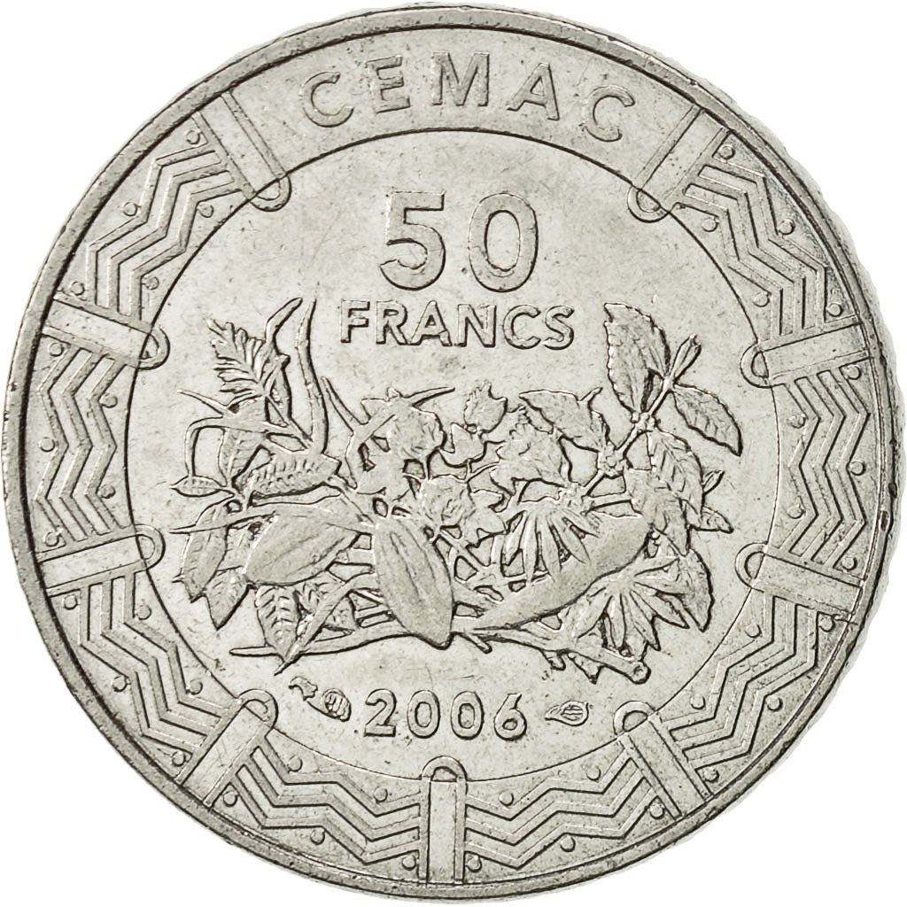 Central African States | 50 Francs Cfa Coin | Plants | Km:21 | 2006 - 2023