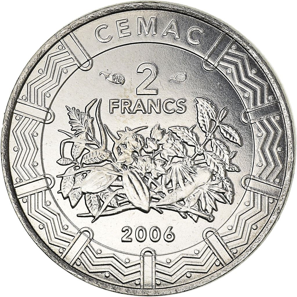 Central African States | 2 Francs Cfa Coin | Plants | Km:17 | 2006