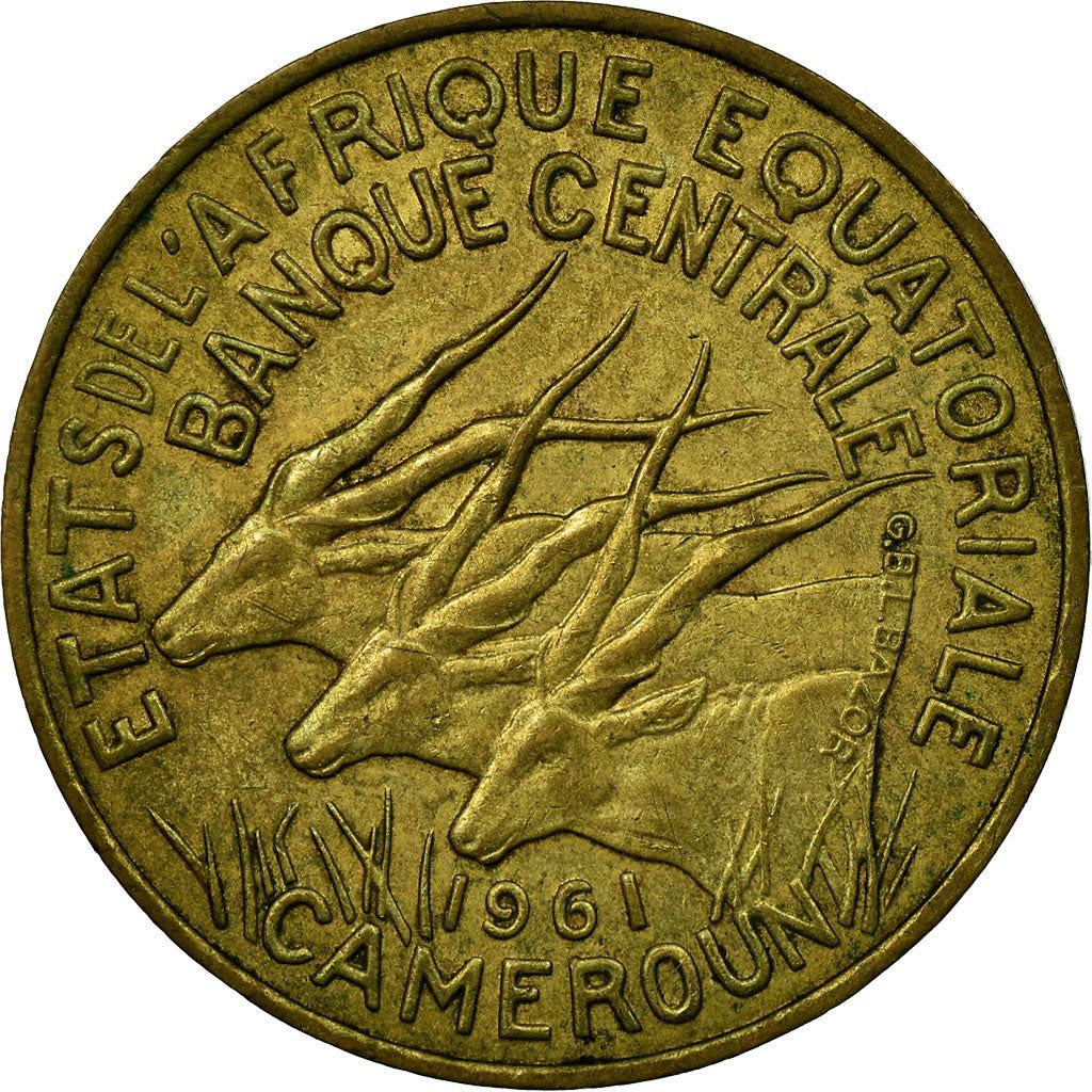 Central African States | 10 Francs Cfa Coin | Antelope | Crops | Km:2 | 1961 - 1962