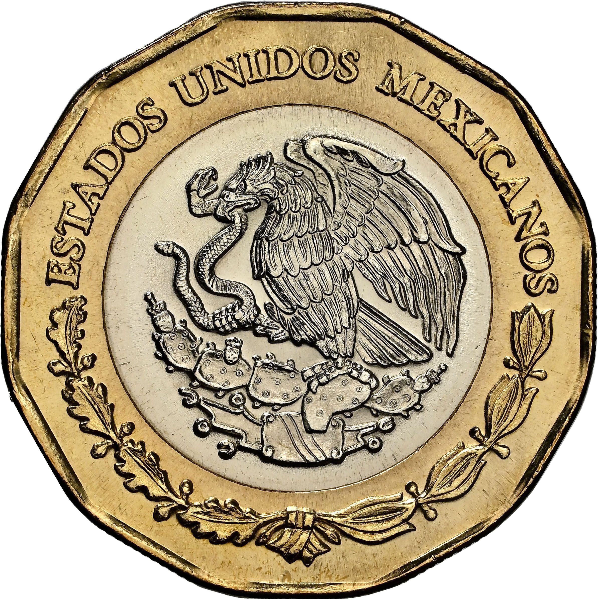 Mexico | 20 Pesos Coin | Emiliano Zapata Salazar | Bimetallic | KM:992 | 2019