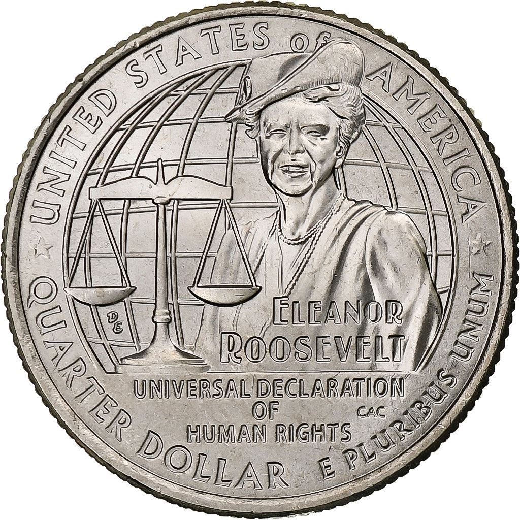 United States | 1/4 Dollar Coin | Eleanor Roosevelt | Km:782 | 2023