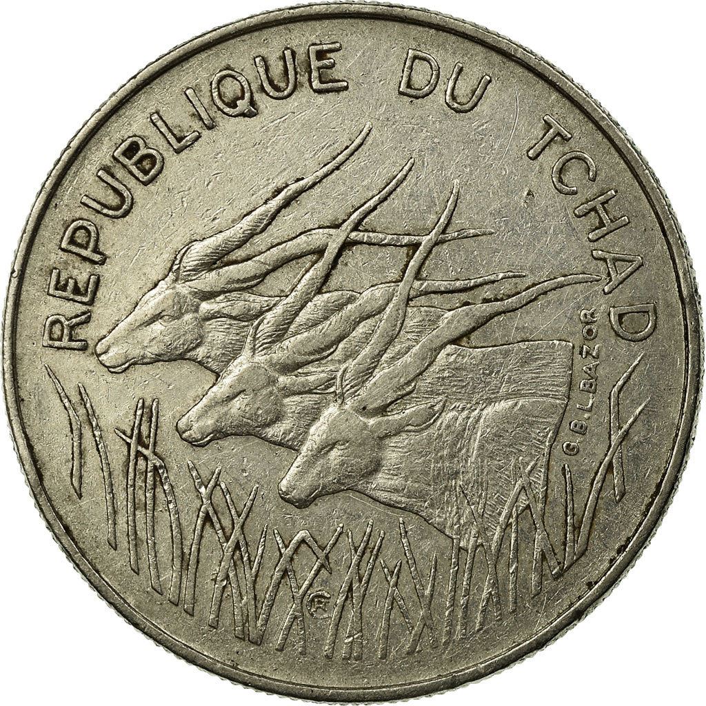 Chad | 100 Francs Coin | Giant Eland | Km:2 | 1971 - 1972