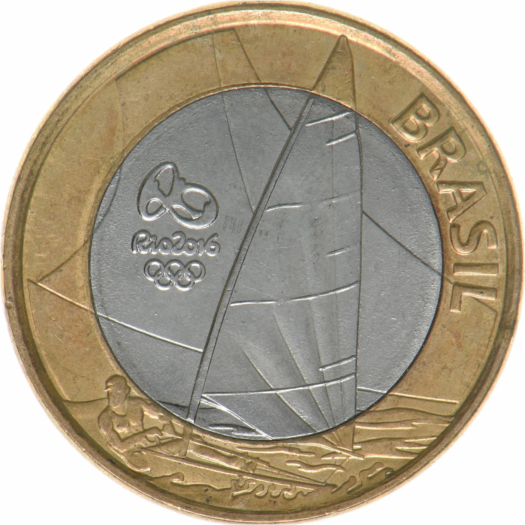 Brazil | 1 Real Coin | Sailing | KM:705 | 2015