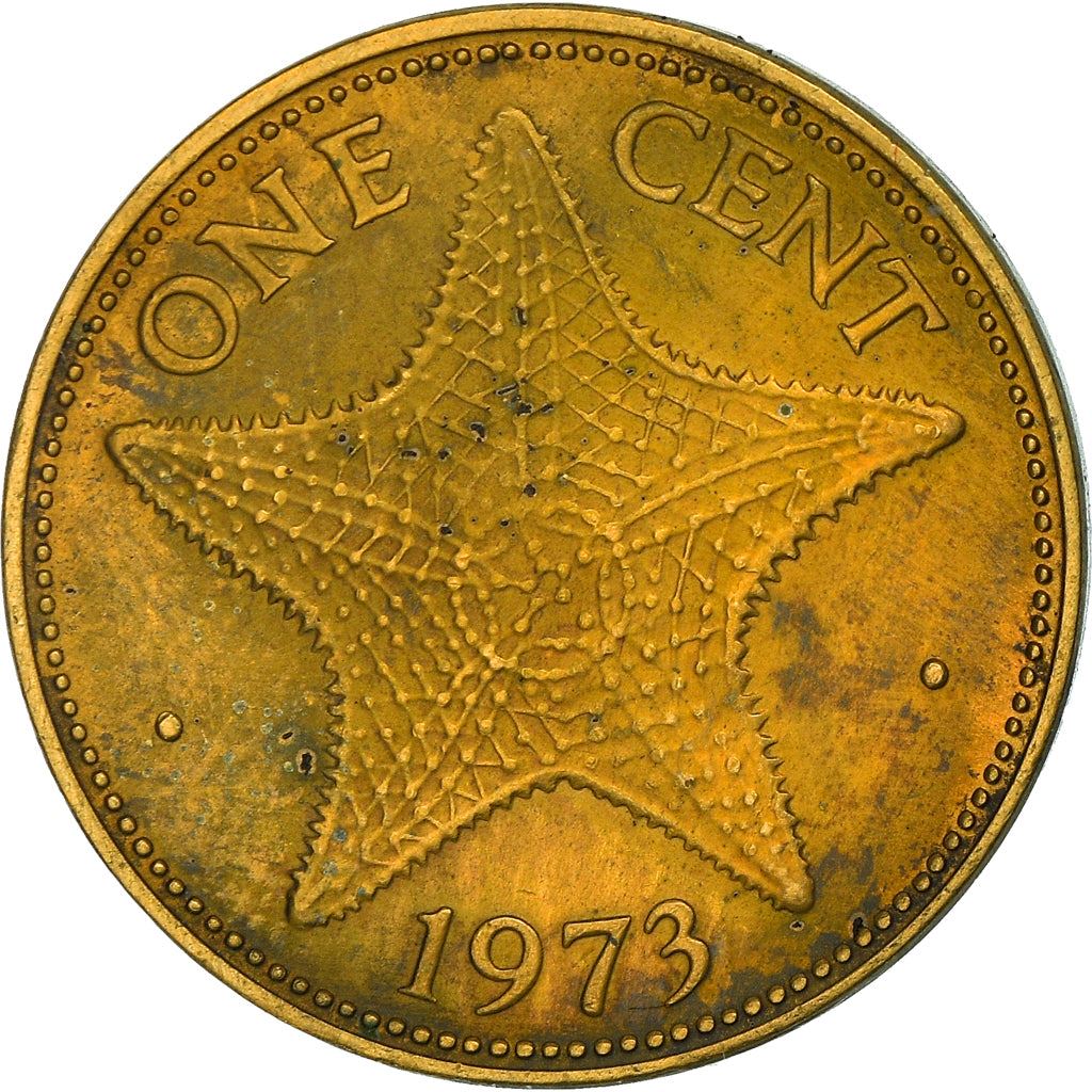 The Bahamas | 1 Cent Coin | Starfish | Km:16 | 1971 - 1973