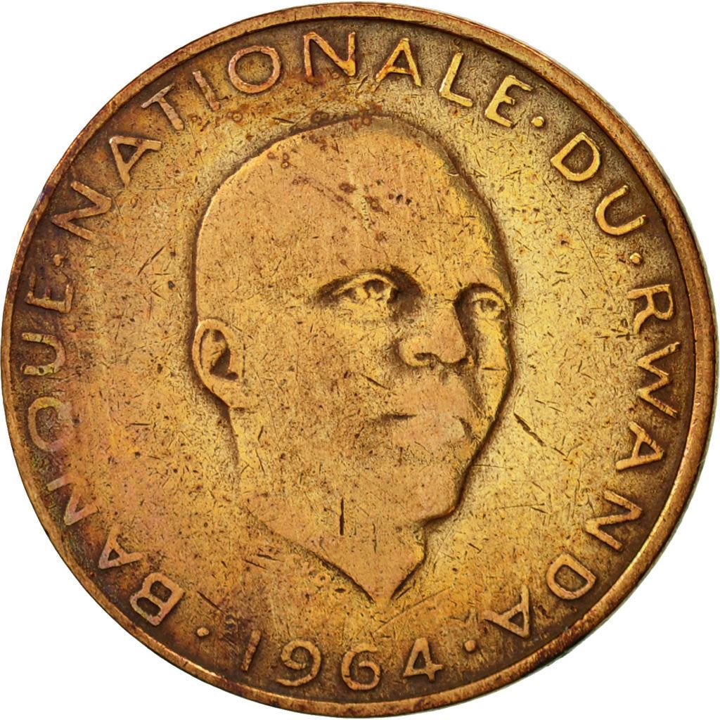 Rwanda | 5 Francs Coin | Grégoire Kayibanda | Km:6 | 1964 - 1965