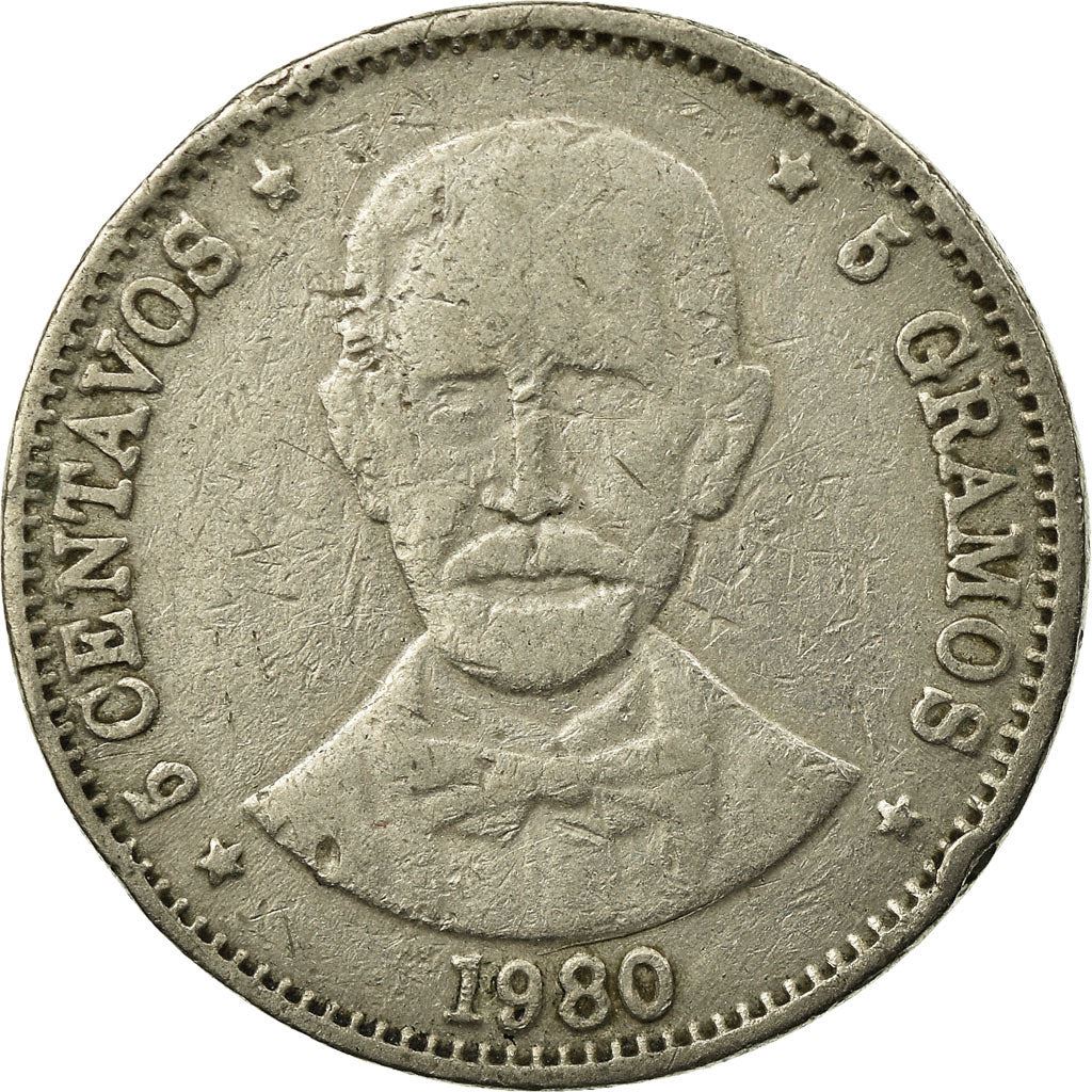 Dominikos Respublikos 5 centų moneta | Chuanas Pablas Duarte | KM49 | 1978 - 1981