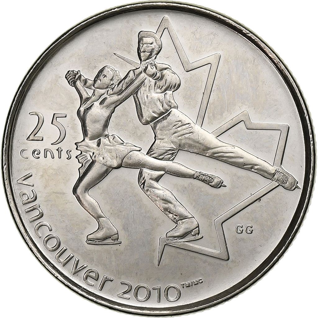 Canada | 25 Cents Coin | Nickel plated steel | Figure skating | KM:766 | 2008