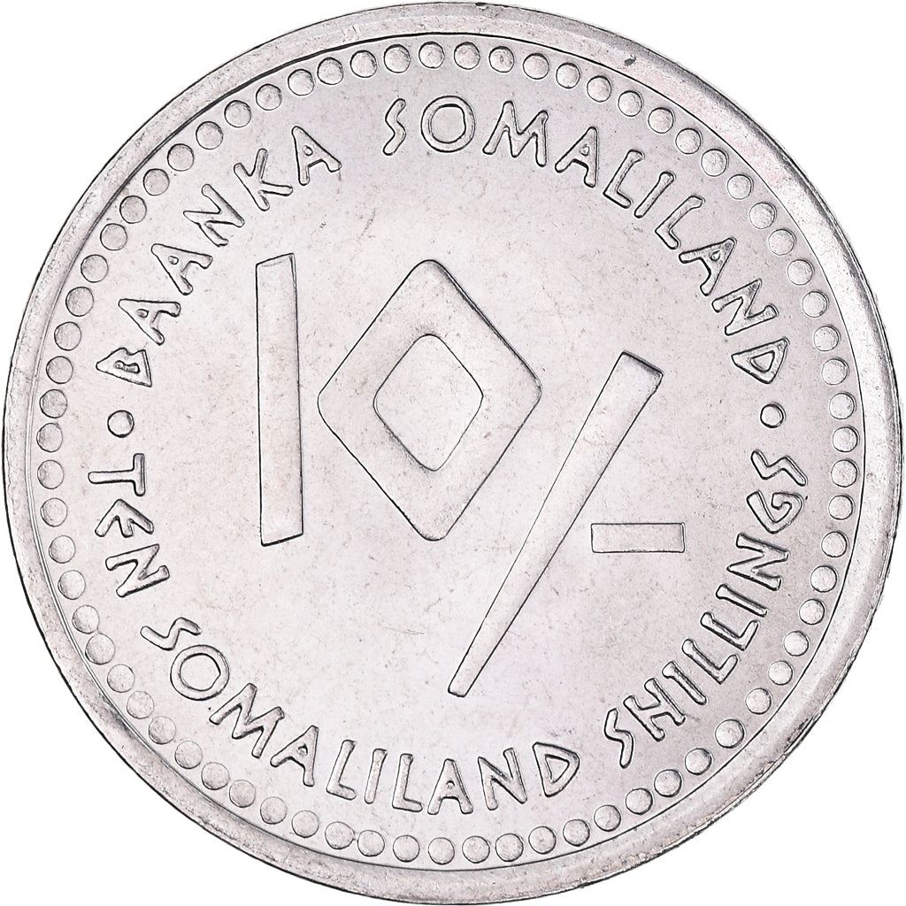 Somaliland | 10 Shillings Coin | Aquarius | Stainless steel | KM:7 | 2006