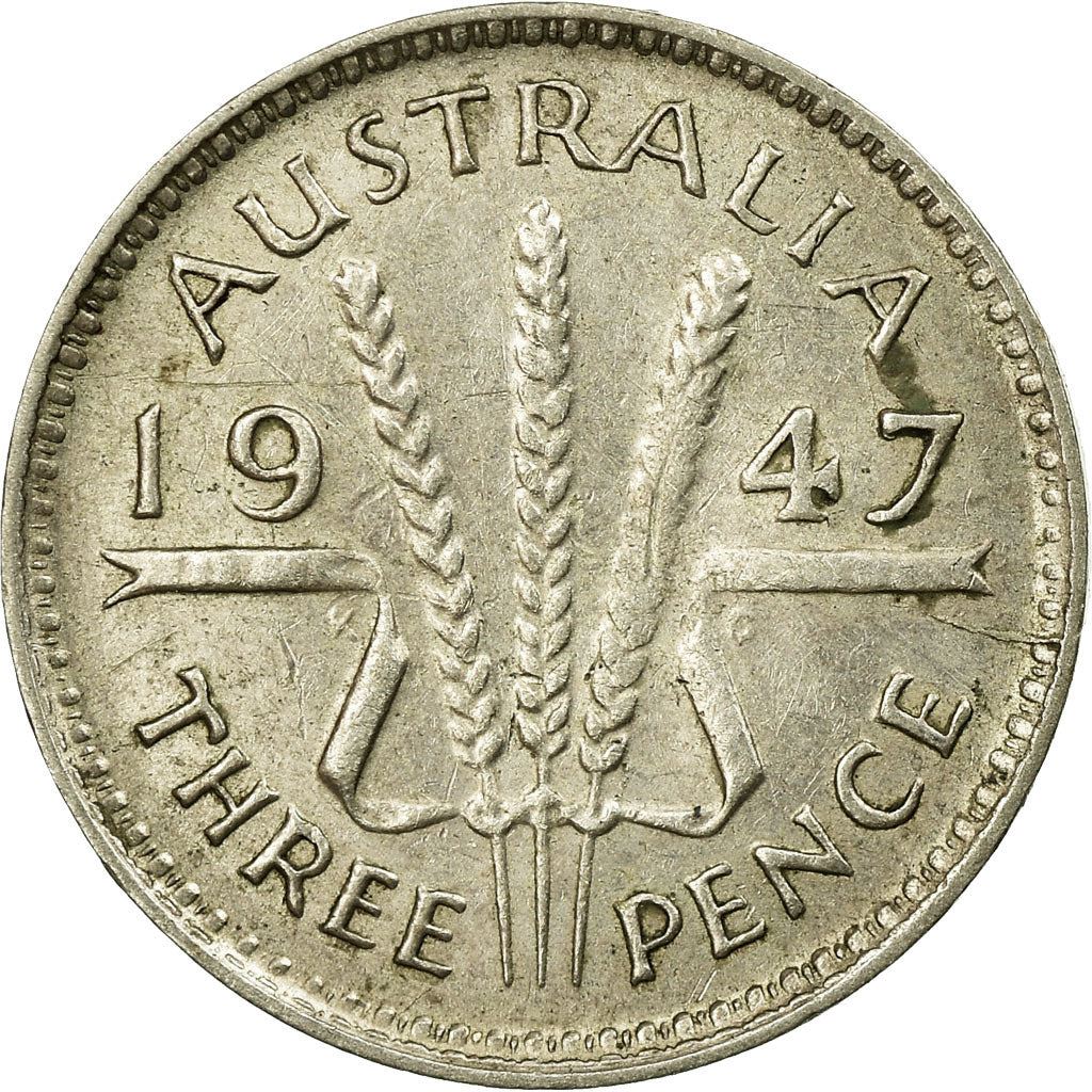 Australia | 3 Pence Coin | Wheat | Km:37A | 1947 - 1948