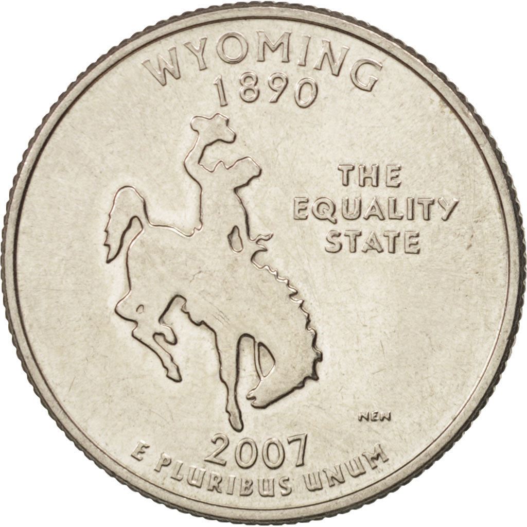 United States | 1/4 Dollar Coin | Wyoming | Km:399 | 2007